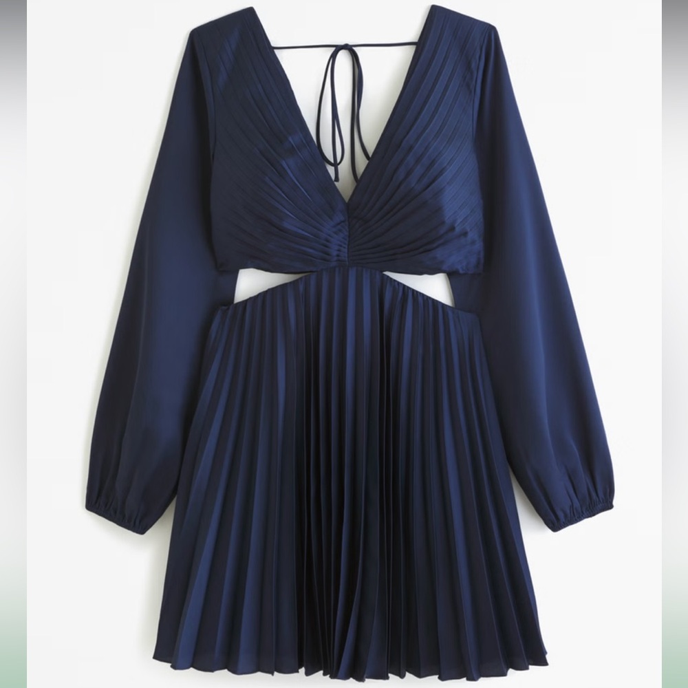The A&F Giselle Pleated Cutout Mini Dress